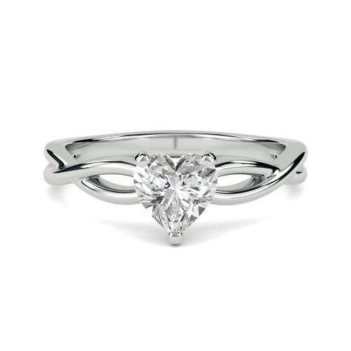 Infinity Love Swirl Heart Lab Grown Diamond Ring